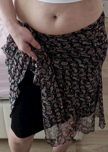 Journey Çiçekli Midi Etek XS-34, S-36 - Görsel 11