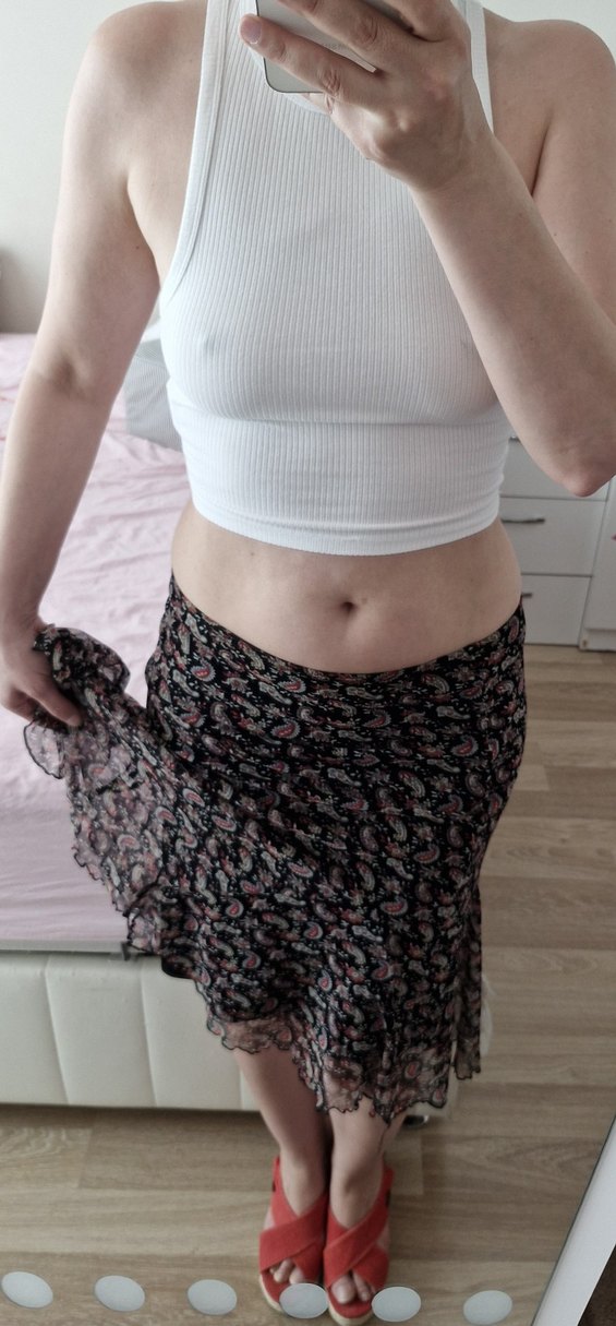 Journey Çiçekli Midi Etek XS-34, S-36 - Görsel 2