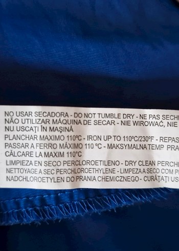 Saten Eteği Volanlı Mavi Bluz S-36 - Görsel 7