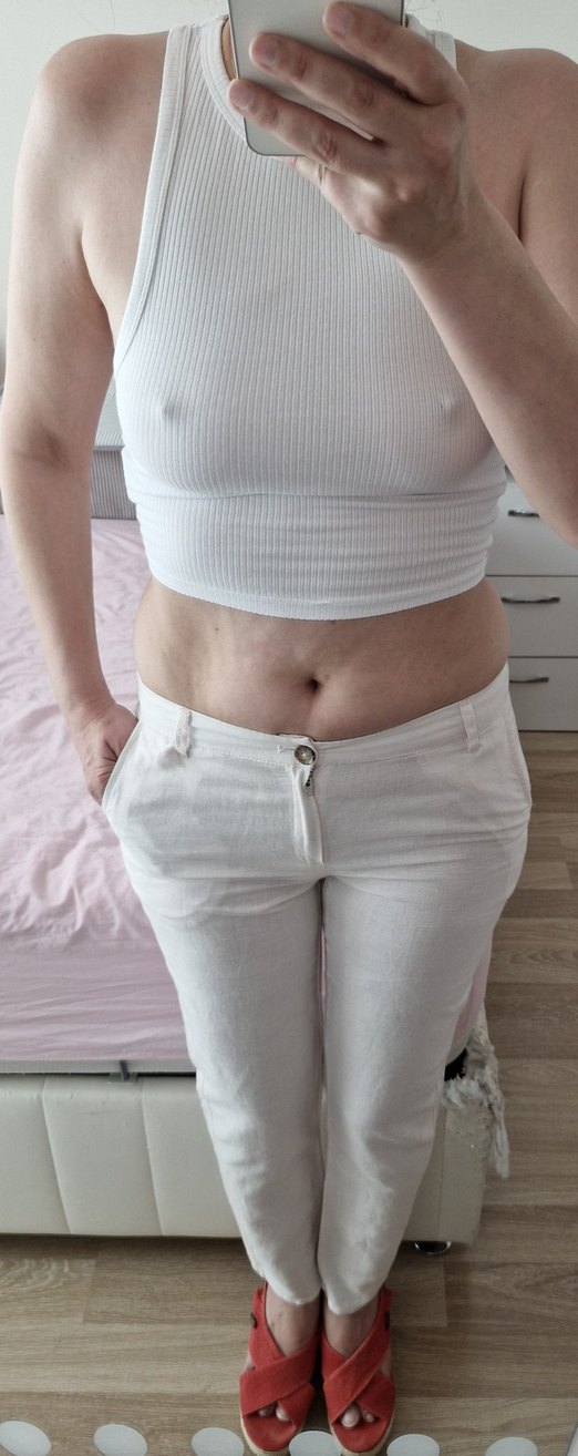 Mango Etiketli Keten Toz Pembe Yazlık Kadın Pantolon S-36 - Görsel 3