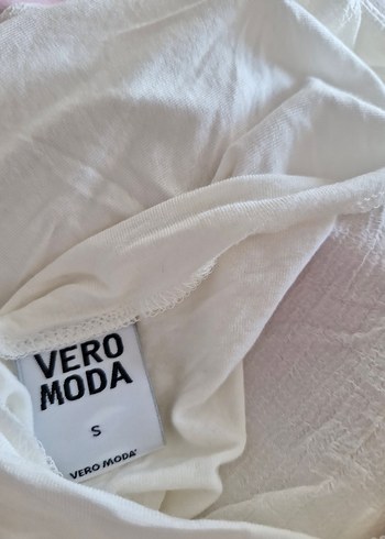 Vero Moda Beyaz Sırt Detaylı Beyaz Pamuk Bluz S-36 - Görsel 7