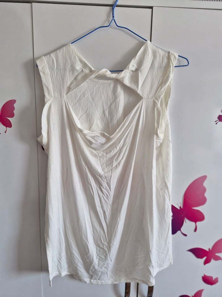 Vero Moda Beyaz Sırt Detaylı Beyaz Pamuk Bluz S-36 - Görsel 5