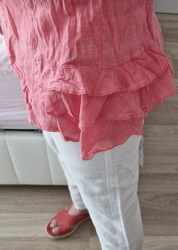 Kokosh Straplez Pembe Yazlık Kadın Bluz S-36 - Görsel 5