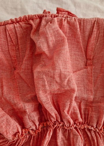 Kokosh Straplez Pembe Yazlık Kadın Bluz S-36 - Görsel 7