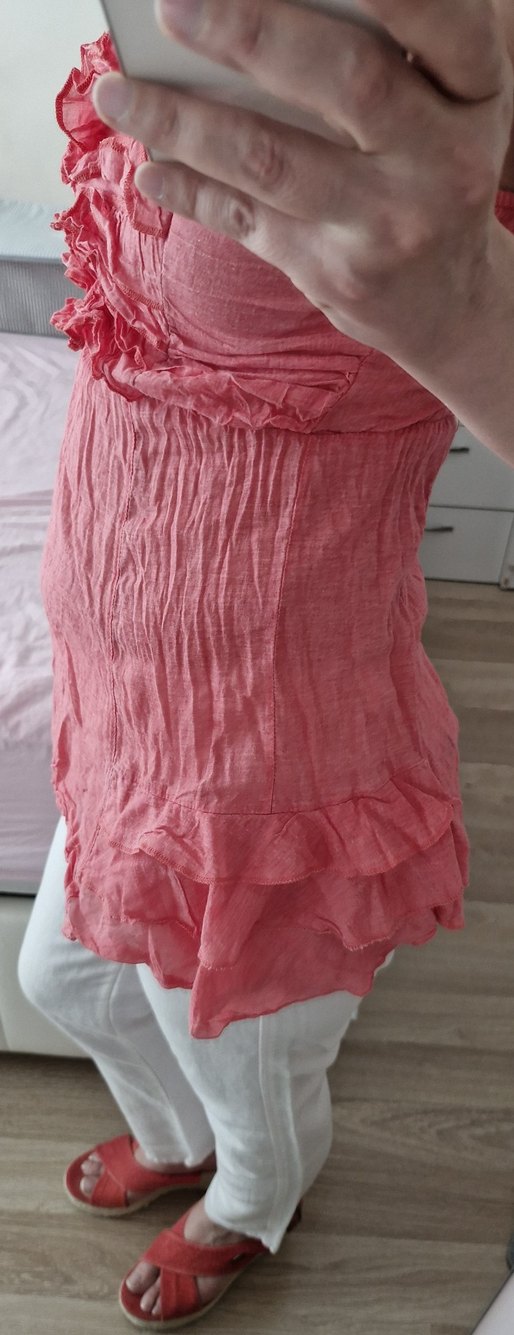 Kokosh Straplez Pembe Yazlık Kadın Bluz S-36 - Görsel 2