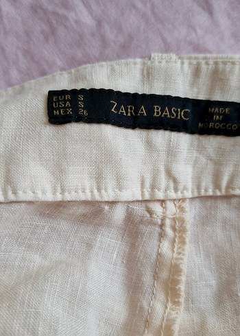 Zara Keten Bol Kesim Pantolon S-36 - Görsel 8