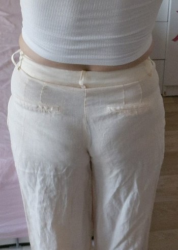 Zara Keten Bol Kesim Pantolon S-36 - Görsel 7