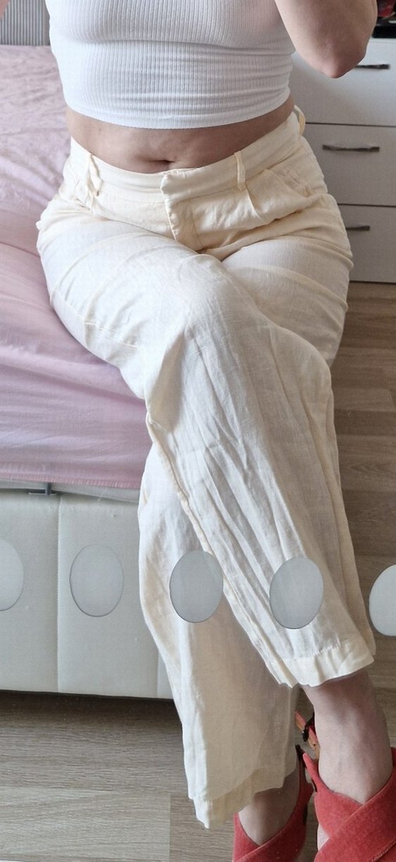 Zara Keten Bol Kesim Pantolon S-36 - Görsel 3