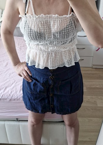 Never More İnce Askılı Beyaz Dantel Detaylı Büstiyer S-36 - Görsel 6