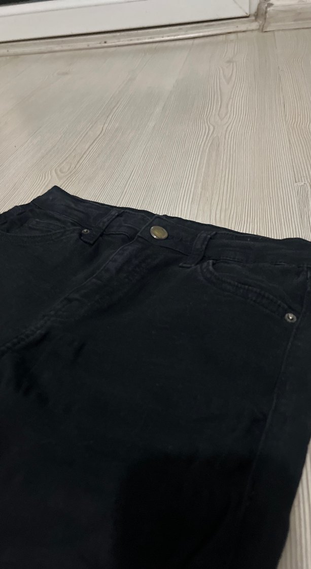 Siyah Kadın Normal Boy dar paça Pantolon - Görsel 3