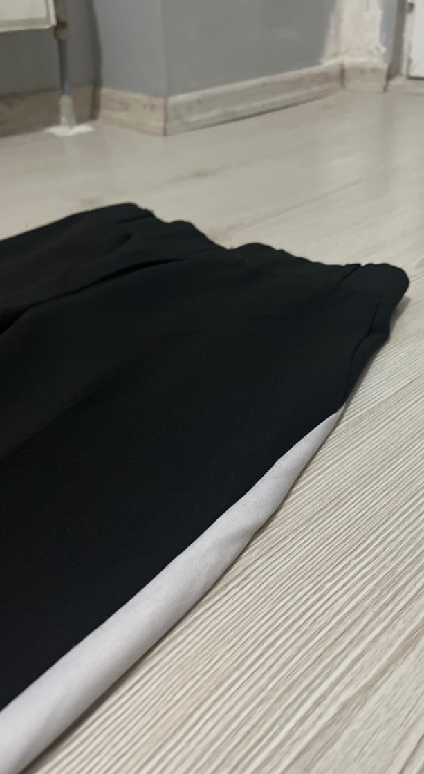 Siyah midi boy Kadın Kumaş Pantolon - Görsel 2