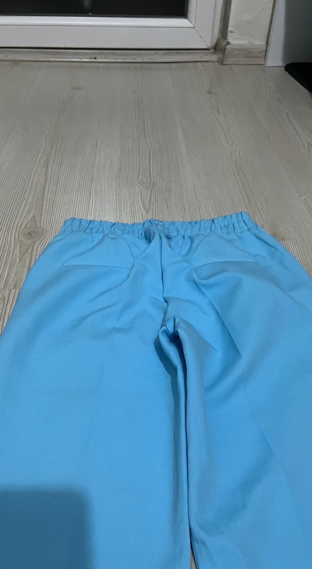 Mavi Pilili Kadın Kumaş Pantolon - Görsel 3