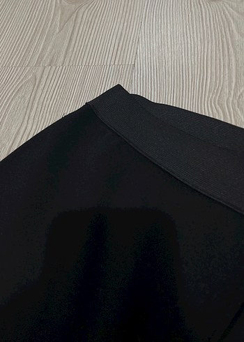 Siyah kalın kumaş İspanyol Paça Kadın Pantolon - Görsel 2