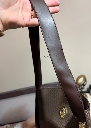 Kahverengi Deri Kadın Çanta - Görsel 4