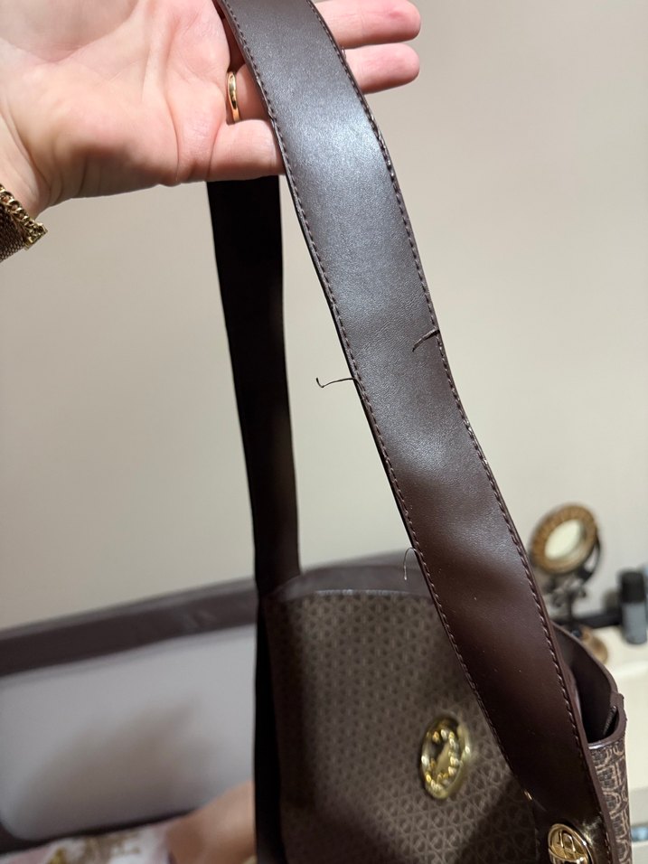 Kahverengi Deri Kadın Çanta - Görsel 4