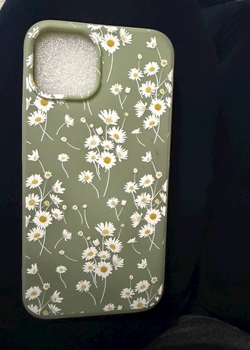 Iphone 13 uyumlu Yeşil Bohem Papatya Desenli Telefon Kılıfı - Görsel 2