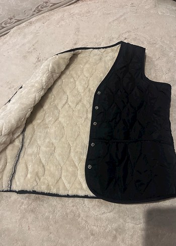 Düğmeli Siyah Kadın Yelek - Görsel 2