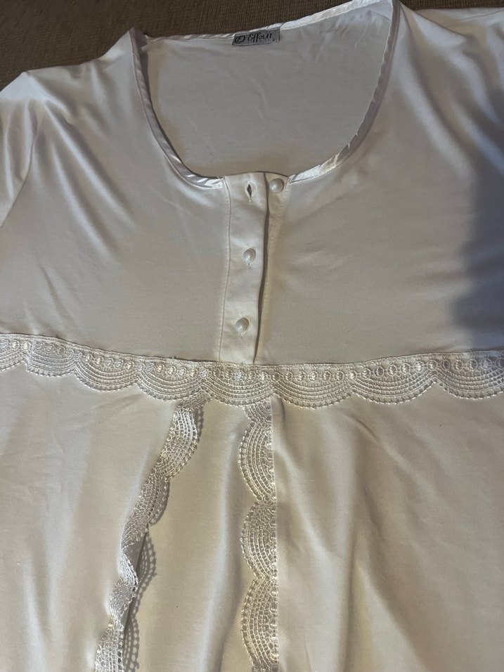 Sabahlık Lohusa Hamile pijama 3lü takım - Görsel 4