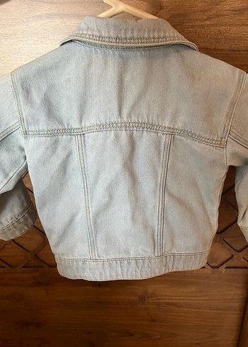 Kız Çocuk mavi Düğmeli kot Ceket - Görsel 2