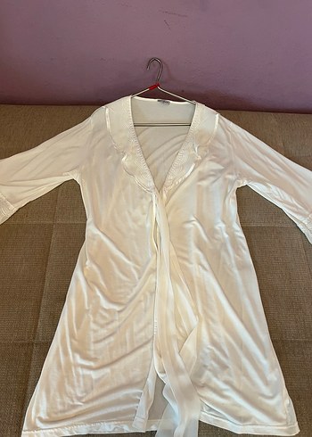 Hamile sabahlıklı lohusa pijama 3lü takım - Görsel 4