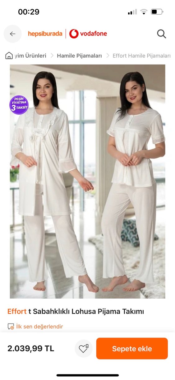 Hamile sabahlıklı lohusa pijama 3lü takım - Görsel 3