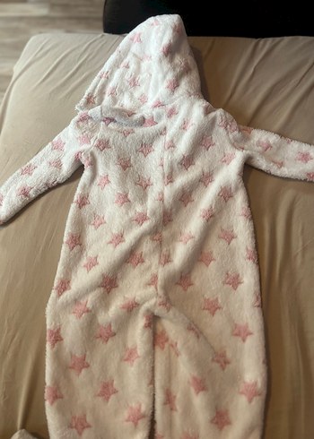 Kapüşonlu Pembe tulum - Görsel 2