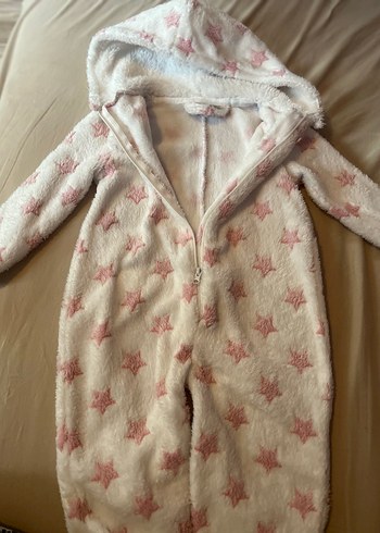 Kapüşonlu Pembe tulum - Görsel 3