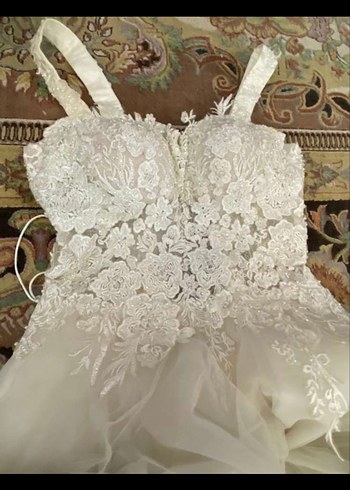 Straplez A Kesim Uzun Gelinlik - Görsel 6