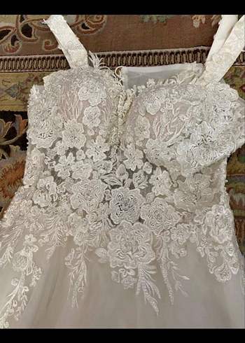 Straplez A Kesim Uzun Gelinlik - Görsel 8