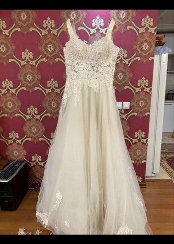 Straplez A Kesim Uzun Gelinlik - Görsel 5