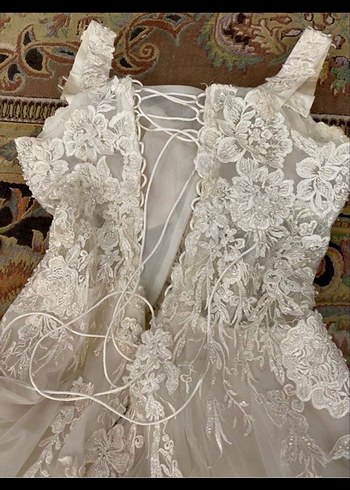 Straplez A Kesim Uzun Gelinlik - Görsel 7