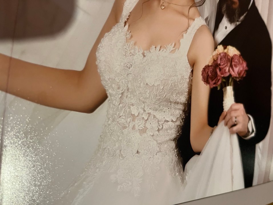 Straplez A Kesim Uzun Gelinlik - Görsel 3