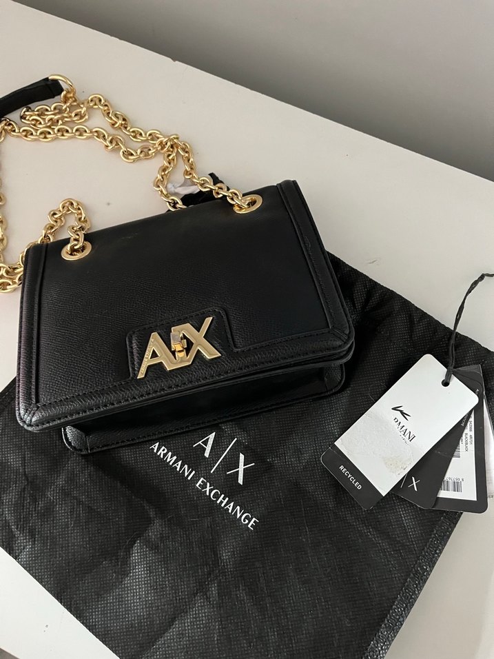 Zincir Detaylı Siyah Deri Kadın Çanta - Görsel 4