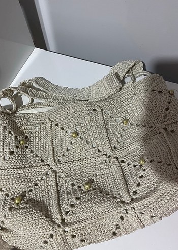 Bohem Örgü Kadın Çanta - Görsel 2