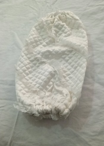 Beyaz Düz Lastikli poşetlik - Görsel 3