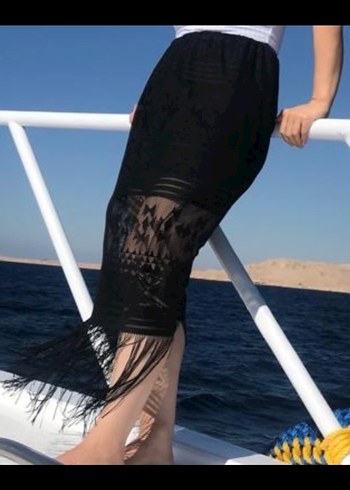 Mor mayo ve siyah pareo - Görsel 2