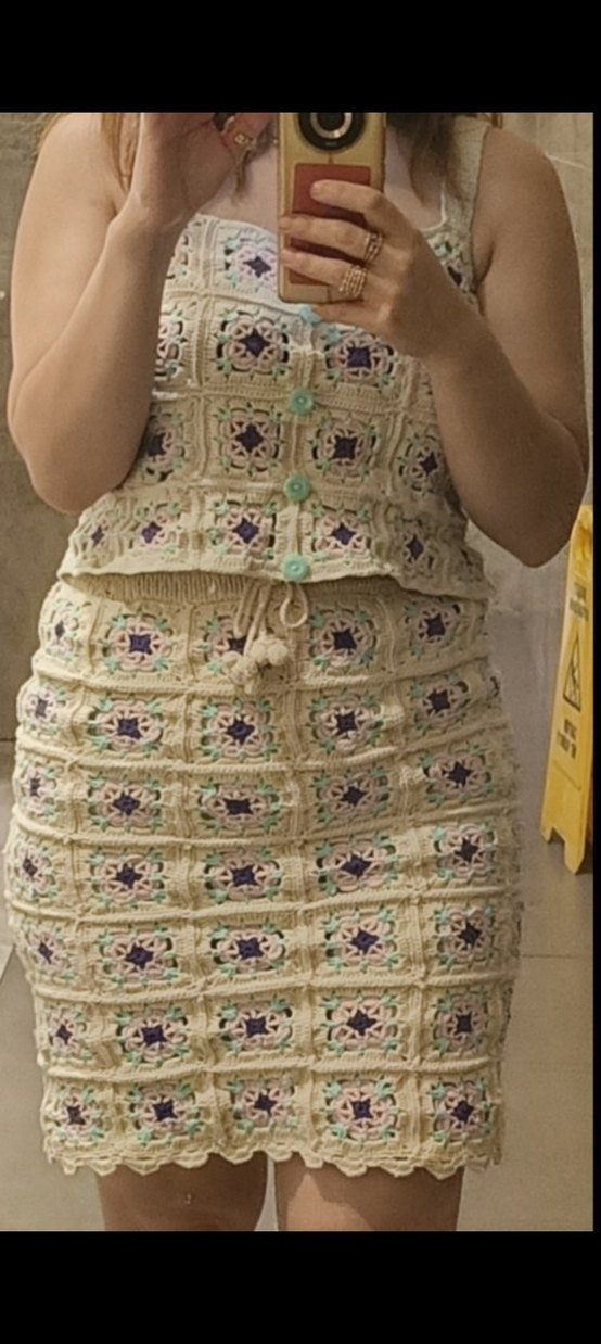 Bohem Çok Renkli Düğmeli Denim Yelek - Görsel 2