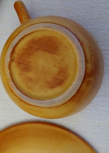 Bej Renkli Seramik Vintage Çay kahve Seti - Görsel 3