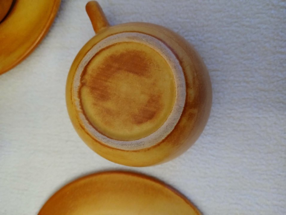 Bej Renkli Seramik Vintage Çay kahve Seti - Görsel 3