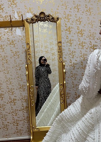 Kadın Pullu siyah abiye - Görsel 3