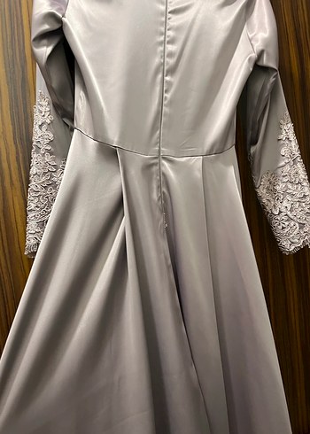 Vizyon renkte, Uzun Kollu Nakışlı, Abiye Elbise Özel dikim - Görsel 7