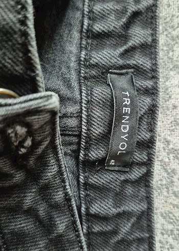 Gri Bol Kesim Kadın Denim Pantolon - Görsel 3