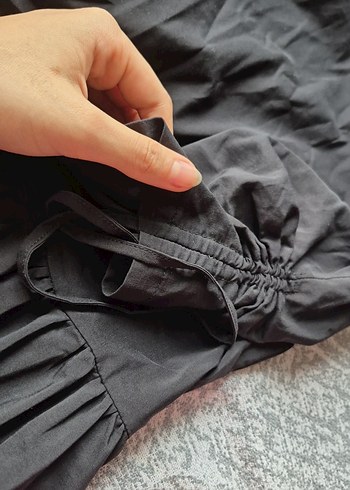 Gri Rahat Kesim Hamile Uzun Etek - Görsel 2