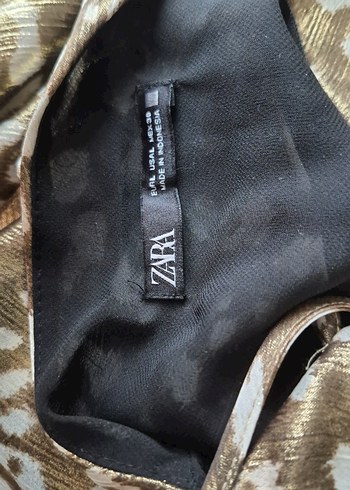 Drapeli Kahverengi Uzun Saten Elbise - Görsel 4