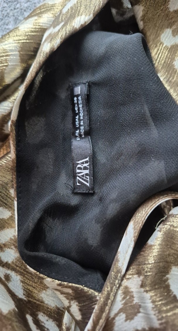 Drapeli Kahverengi Uzun Saten Elbise - Görsel 4