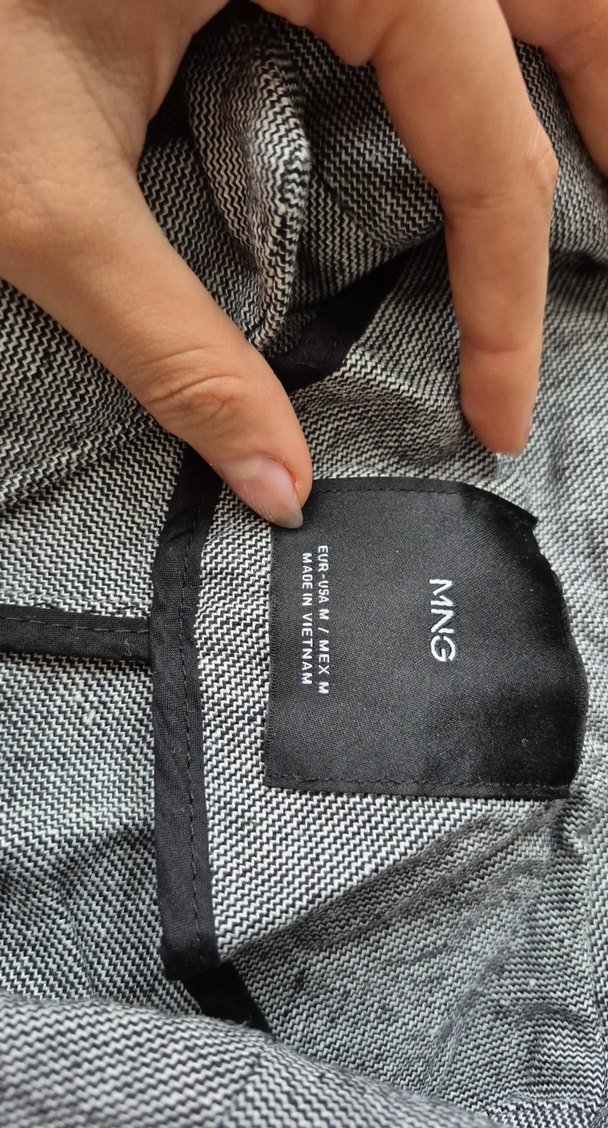 Düğmeli Gri Kadın Keten Midi Ceket - Görsel 3