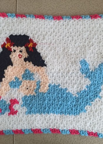 Pastel Renkli Deniz Kızı Desenli Banyo Süngeri - Görsel 2