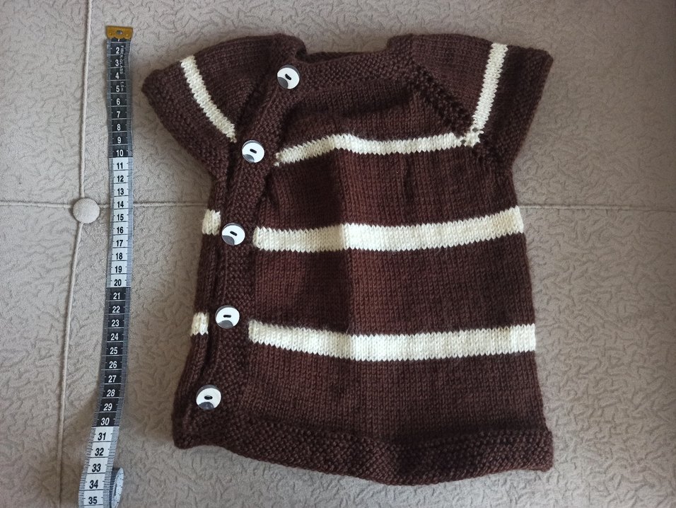 Düğmeli Kahverengi Erkek Triko Yelek - Görsel 2