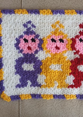 Renkli El Örgüsü Teletabiler Banyo Lifi - Görsel 2