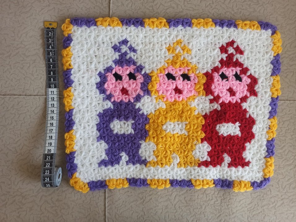 Renkli El Örgüsü Teletabiler Banyo Lifi - Görsel 2